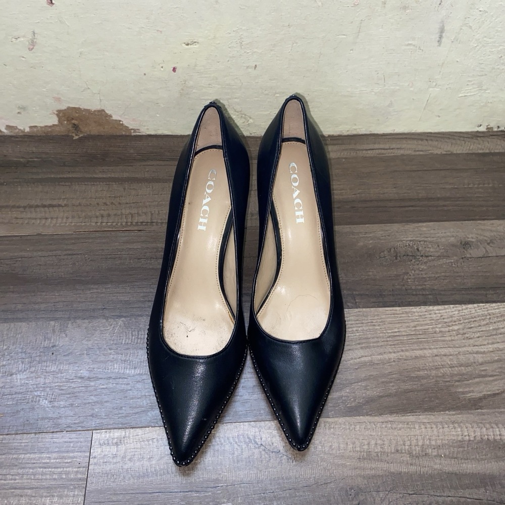 Coach Women's Jackie Leather Pump 8 Black G5264